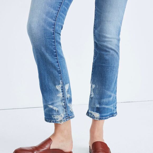 MADEWELL Cali Demi Boot Button Fly Jeans 25 Petite - Picture 3 of 11
